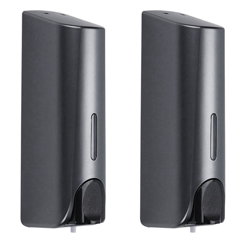 2X Wall Mounted Manual 300ML Soap Dispenser Hand Gel Dispenser for Bathroom Offices Restaurants Hotel