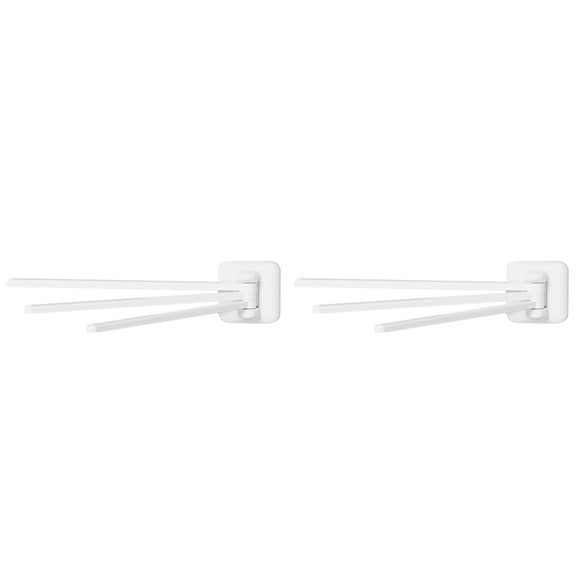 2X Wall-Mounted Triple Swing-Out Towel Bar, Rotating 180 Towel Rack with 3 Arms for Bathroom and Kitchen Organization