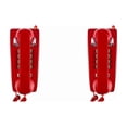 thumbnail image 1 of 2X Wall Phones for Landline with Mechanical Ringing, Single Line 2554 Wall Telephone with Voicemail Indicator,Red, 1 of 7