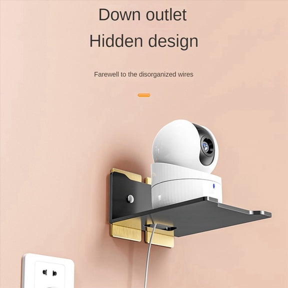 2X Wall Shelf Holder Floating Shelf Stand Wall Mount Storage Rack for TV Projector Speaker Camera Router, Small