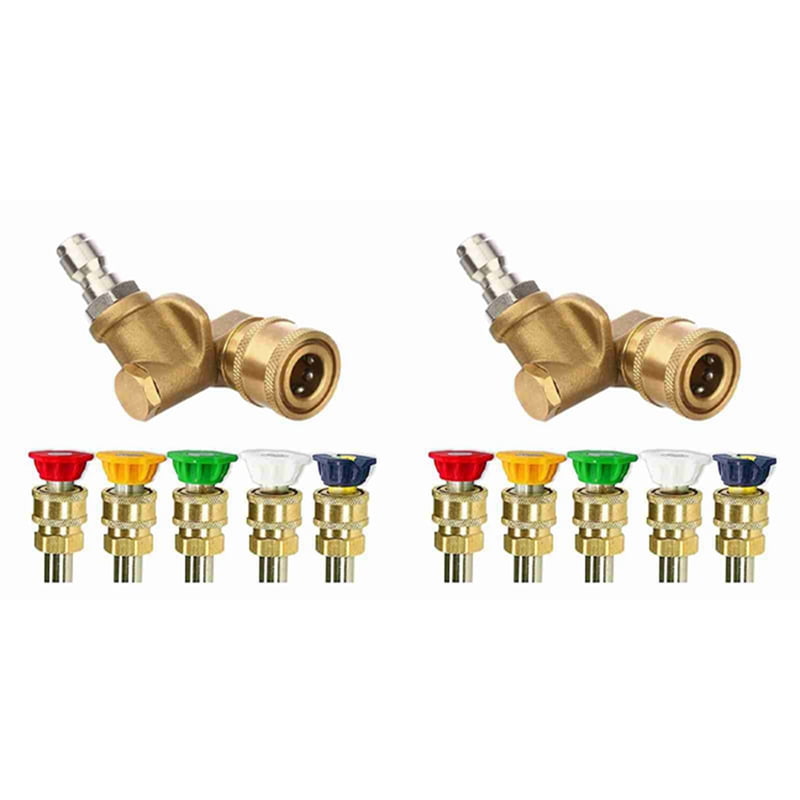 2X Washer High Pressure Washer Nozzle Tips Wand Pivot Coupler Power