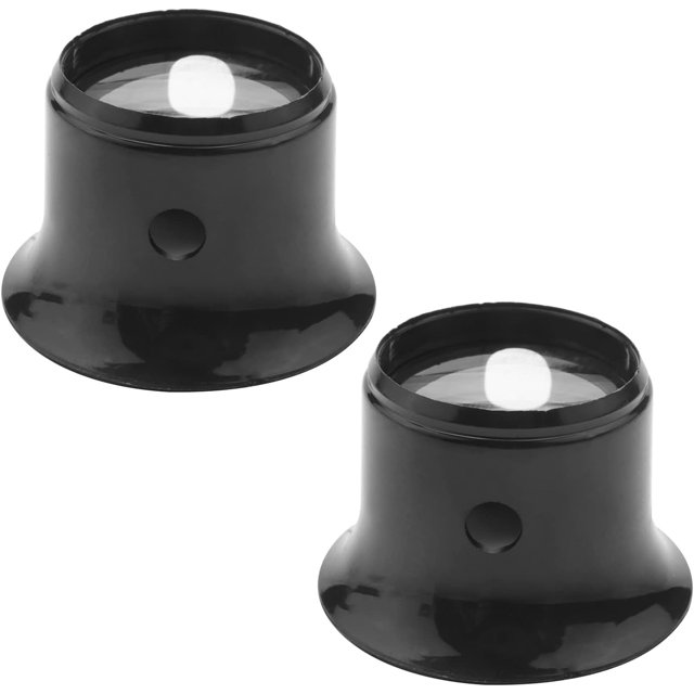 2X Watchmaker Loupe 10 Magnifying Glass Jeweler Eyepiece Lens Black