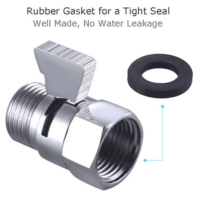 2X Water Flow Control Shut Off Valve, Brass Adjustable Water Pressure