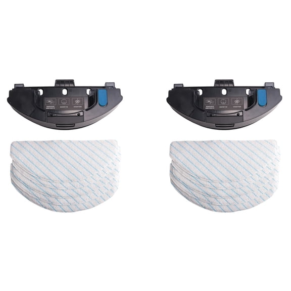 2X Water Tank Mop Cloth for OZMO T8/T8+/T9/T8MAX/T8 /T9 Max OZMO PRO Vacuum Cleaner Vibration Mop,2 x water tank 10 x rags,black