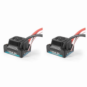 2X Waterproof 2-4S Brushless ESC with 5.8V-6.1V/3A BEC for 1/8 1/10 1/12 RC Model Car Truck Boat,150A