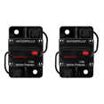 2X Waterproof Circuit Breaker,with Manual Reset,12V48V DC,120A,for Car
