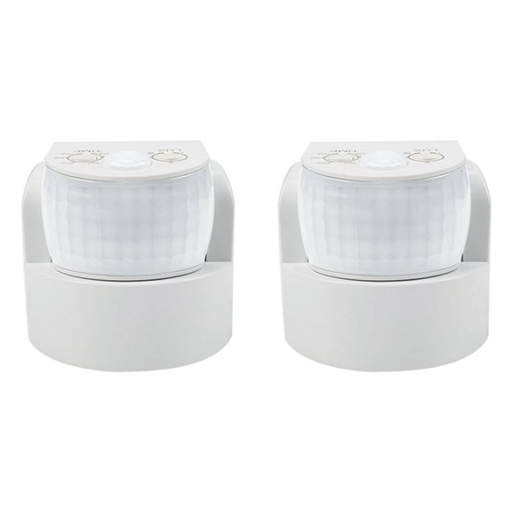 2X Waterproof Double Infrared Probe Motion Sensor IP65 AC 220V-240V PIR Motion Detector Automatic 120 White
