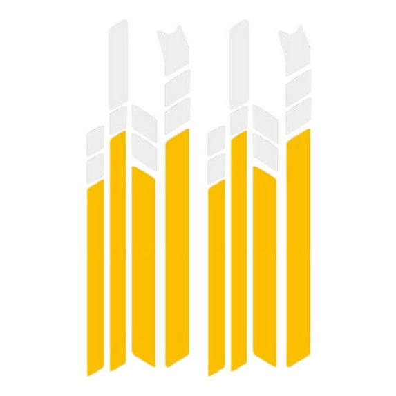 2X Waterproof Pvc Reflective Stickers for MAX G30 Kickscooter Foldable Stickers(White White Yellow)