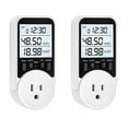 thumbnail image 1 of 2X Watt Meter, Plug-in Socket Power Wide Range, Backlit Large Display, Electricity Usage Monitor US Plug, 1 of 6