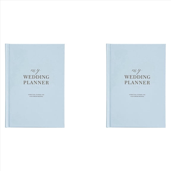 2X Wedding Planner Book and Organiser the Complete Bridal Planning Journal for Engaged Couples A5 Hardcover Notebook