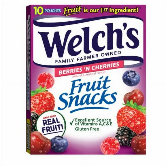 2X-Welch's Berries 'n Cherries Fruit Snacks - 0.8 oz - 10 ct