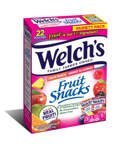 2X-Welch's Fruit Snacks Variety Pack - 0.8 oz - 22 ct
