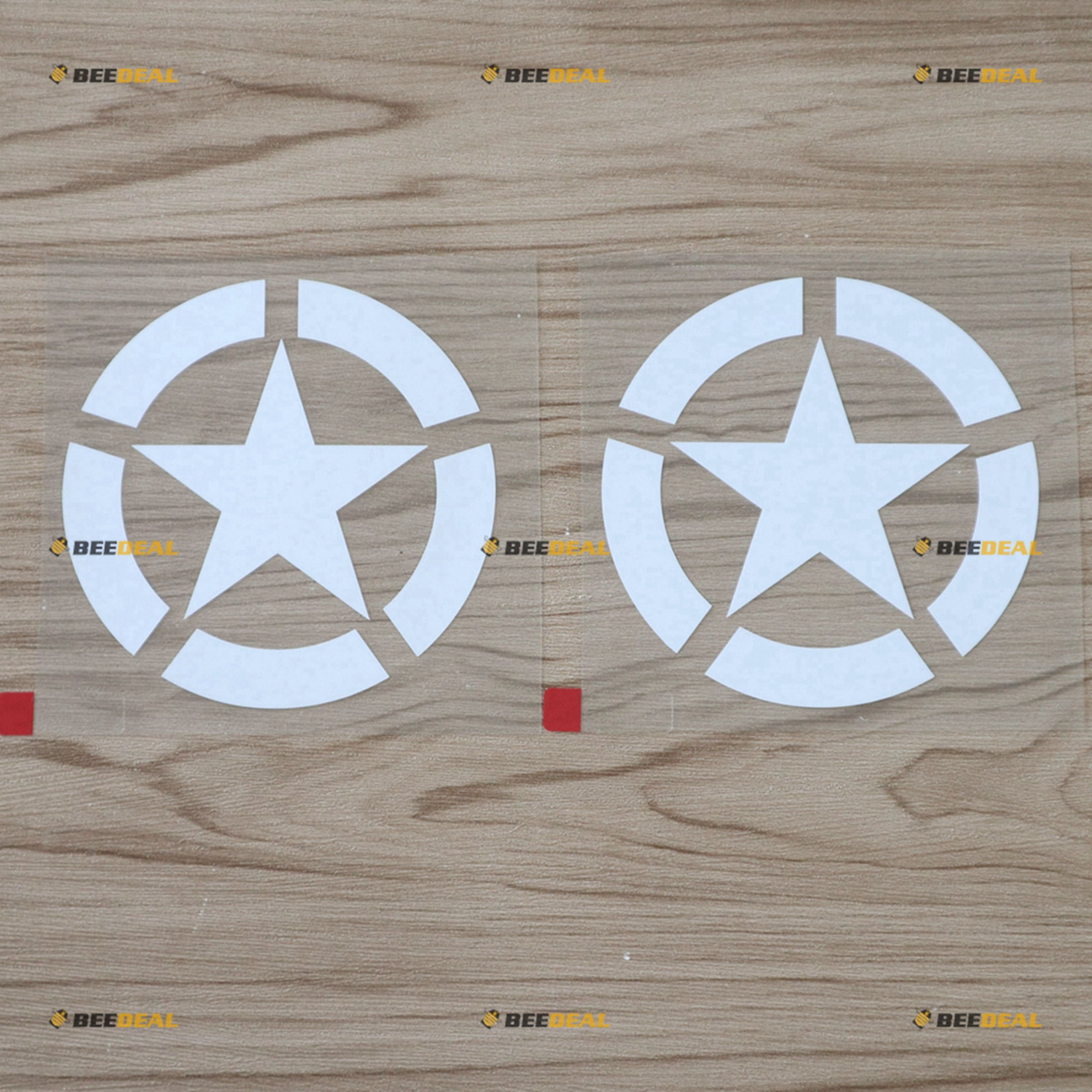 2 Pack - Black 4 Inch Army Star WW2 Decal Stickers For Car, Jeep, Truck, Laptop | Die-Cut Vinyl - View #11