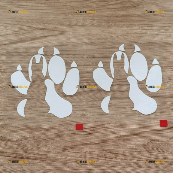 2X White 4" German Shepherd Dog Decal Sticker Car Vinyl K9 K-9 Police Unit Paw