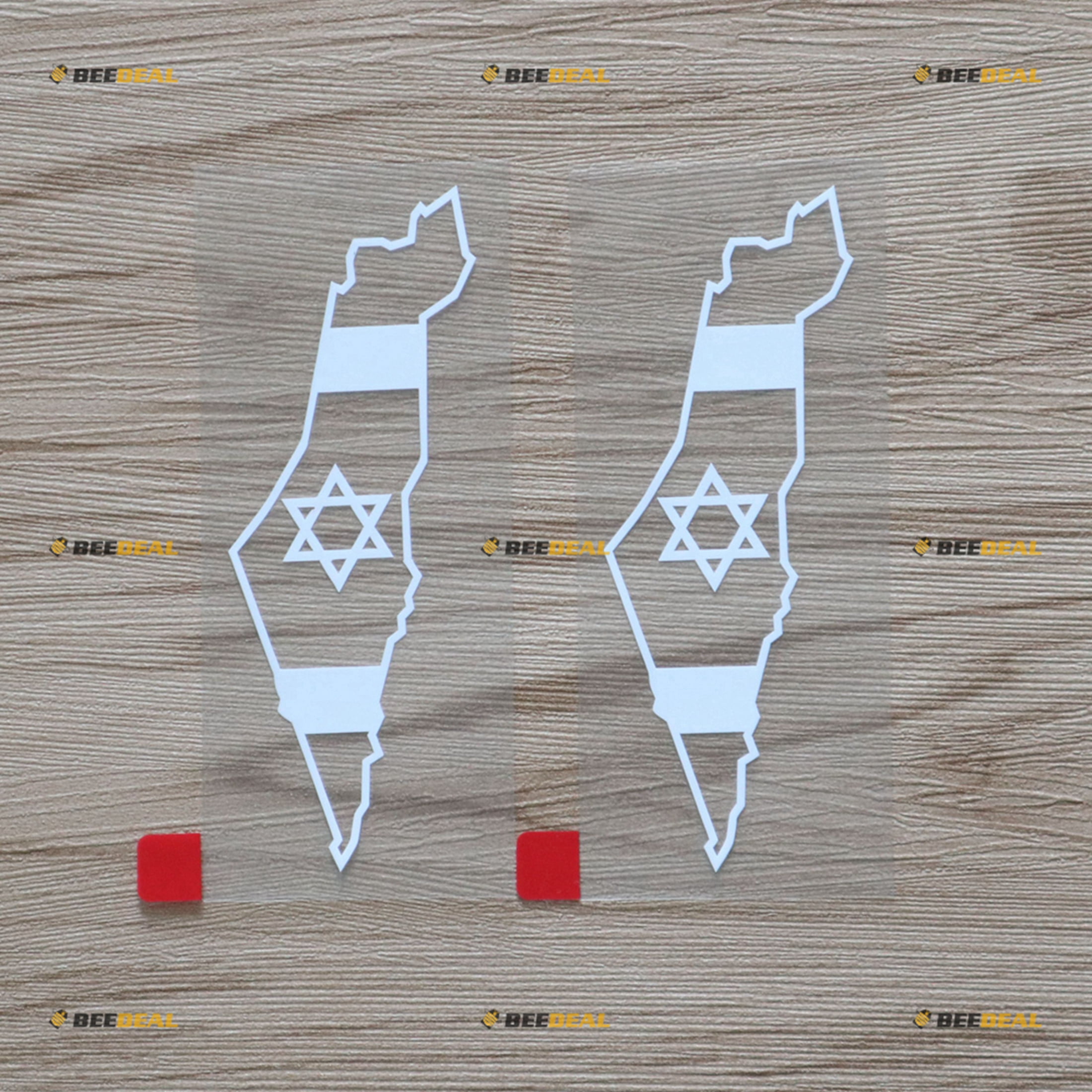 Israeli Flag Sticker – Self-Adhesive Vinyl Decal, 4x2.91 Inches, Pro Israel
