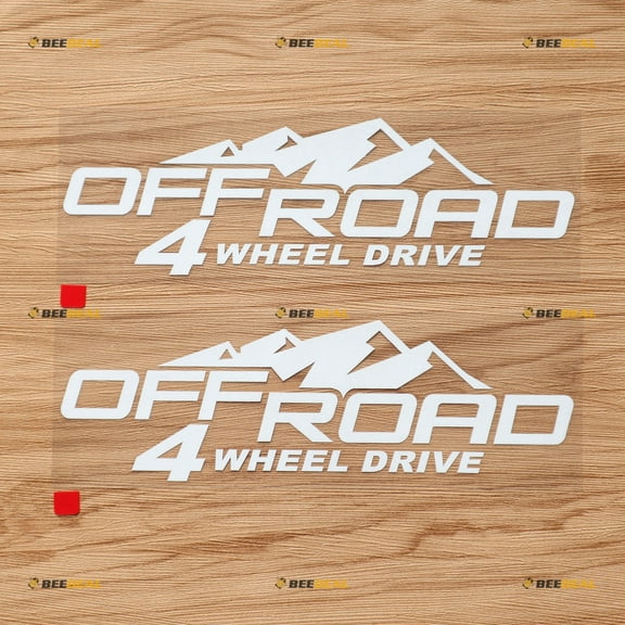 2X White 6" 4X4 Off Road 4WD Mountain Decal Sticker Car Vinyl fit for Jeep Toyota Ford Style b