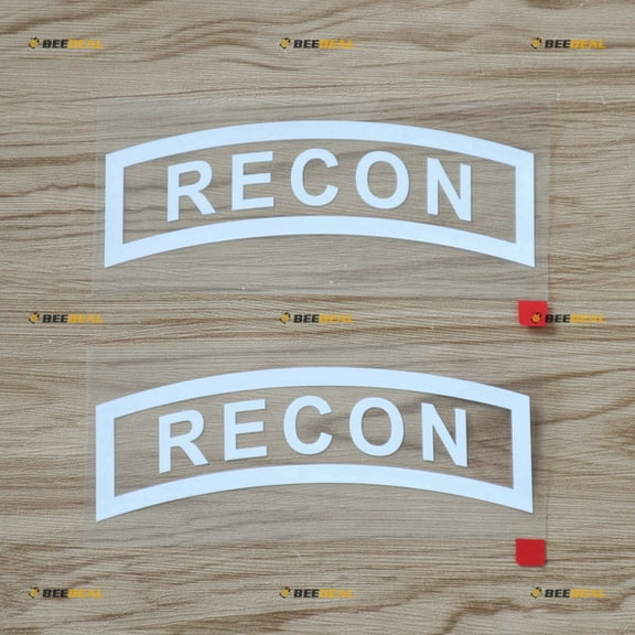 2X White 6" Recon Decal Sticker Army Recce Military Scout Sniper Car Vinyl die-Cut no bkgrd