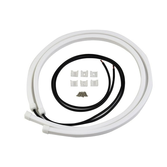 2X White 60Cm Car Hose Led Light Bar Daytime Driving Drl Headlight