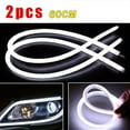 thumbnail image 1 of 2X White 60cm Car Hose LED Light Bar Daytime Driving DRL Headlight, 1 of 8