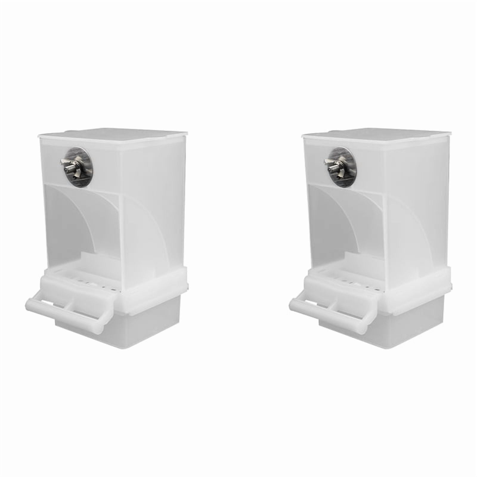 Picture of 2X White Bird Feeders Automatic Parrot Feeder Drinker Seed Food ...