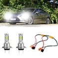 thumbnail image 1 of 2X White H7 100W LED Headlight Bulbs Kit Extremely Bright 6000K Plug and Play, 1 of 5