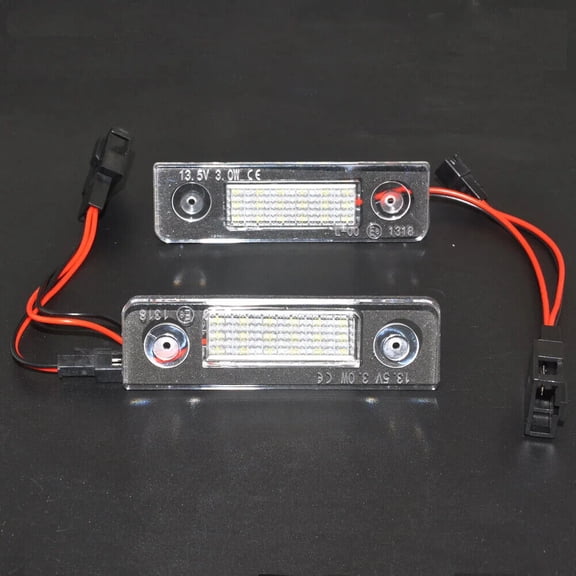 2X White LED License Plate Light for koda Minnow Roomster 5J Auto Warning Light