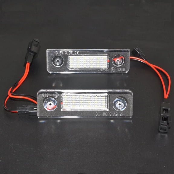 2X White LED License Plate Light for Škoda Minnow Roomster 5J Auto Warning Light