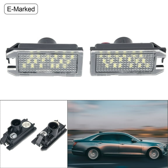 2X White Led License Plate Light for Jeep for Grand Cherokee 2014-2020