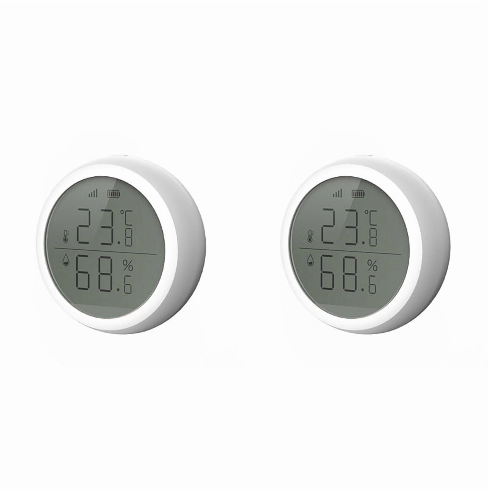 2X WiFi Smart Zigbee Temperature and Humidity Sensor LCD Screen History Record Smart Home Security Remote Control