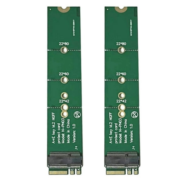 2X WiFi Wireless Card Extension Adapter Protection Card for A+E Key E-Key M.2 NGFF Multi-Functional Network Card