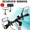 thumbnail image 1 of 2X Wide Rear View Rearview Convex Mirror Cycling Bike Handlebar Safe Rid, 1 of 9
