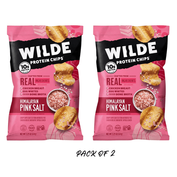 2X - Wilde Himalayan Pink Salt Chicken Protein Chips 4 oz Package May Vary [PACK OF 2]