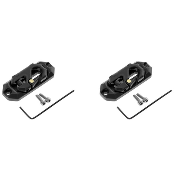 2X Winch Control Mount Plate Metal Winch Hook Recovery Tool Suitable for RC Crawler Car Axail SCX10 TRX4,Black