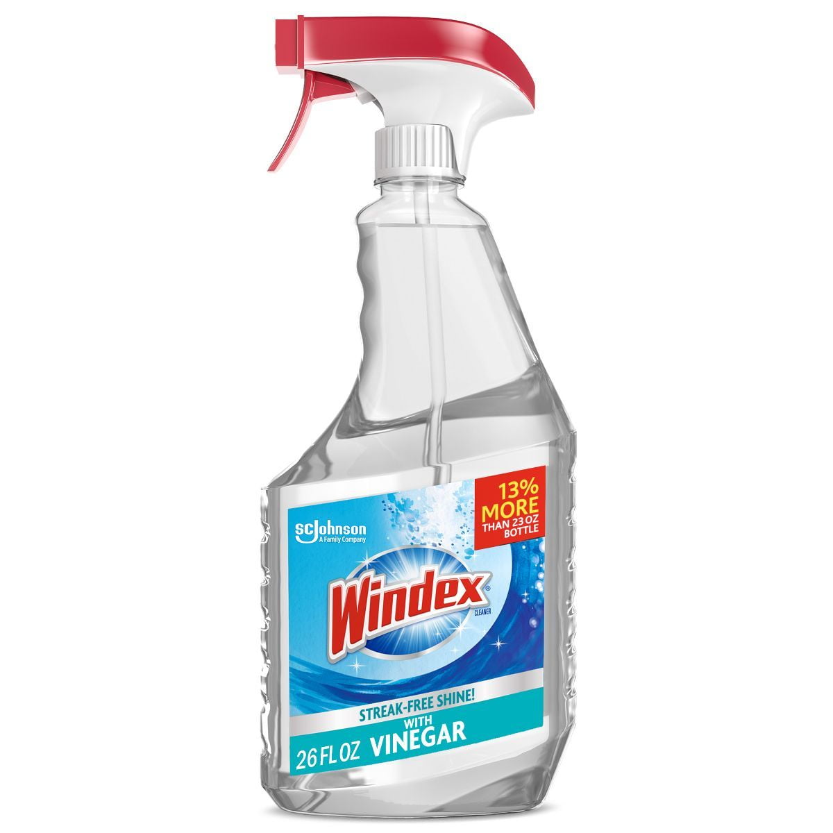 2X - Windex Glass Cleaner Trigger Bottle Vinegar - 26 fl oz