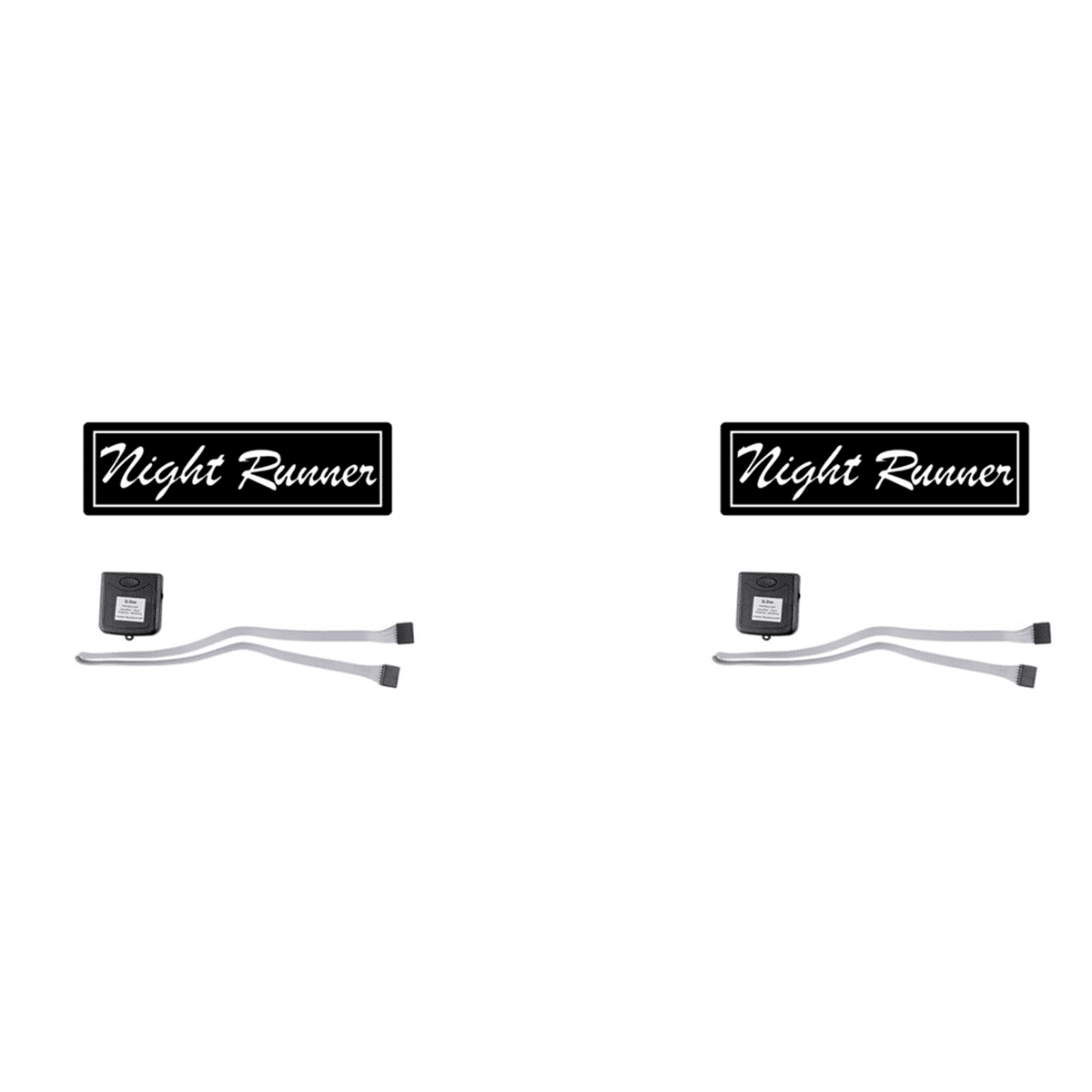 Led Windows Sticker 2X Windshield Night Runner Car LED Light Window Stickers for JDM Glow ...