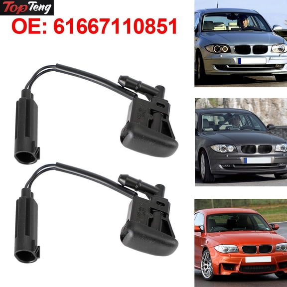 2X Windshield Wiper Nozzle Spray Heated for BMW E88 X3 E83 X5 E53 61667110851