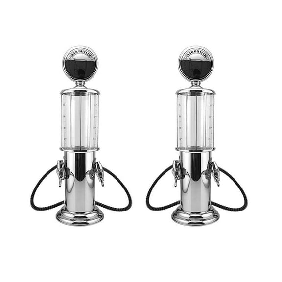 2X Wine Gas Station Cocktail Dispenser Drinks Bartending Beer Double Pumps Liquor Dispenser,2x wine gas station cocktail shakers double pumps Liquor Divider,silver