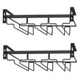 thumbnail image 1 of 2X Wine Glass Rack Under Cabinet,3 Rows Hanging Stemware Rack Metal Glasses Holder Storage Hanger for Kitchen,Bar,Etc, 1 of 8