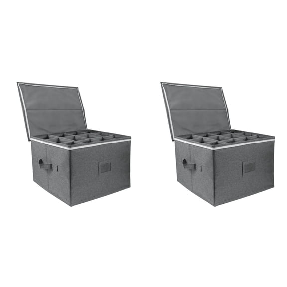 2X Wine Glass Storage Box Goblet Storage Box