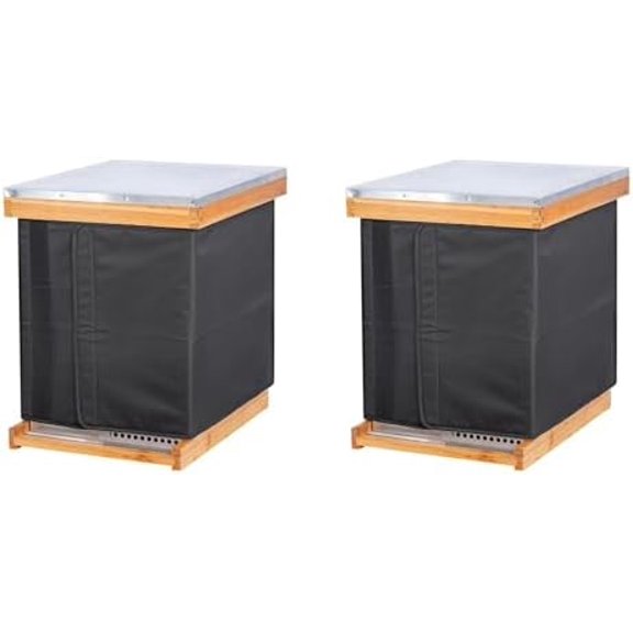 2X Winter Bee Hive Wrap for 8 and 10 Frame Beehives, Oxford Cloth Adjustable Beehive Wrap, Waterproof, Windproof$$Animal Other