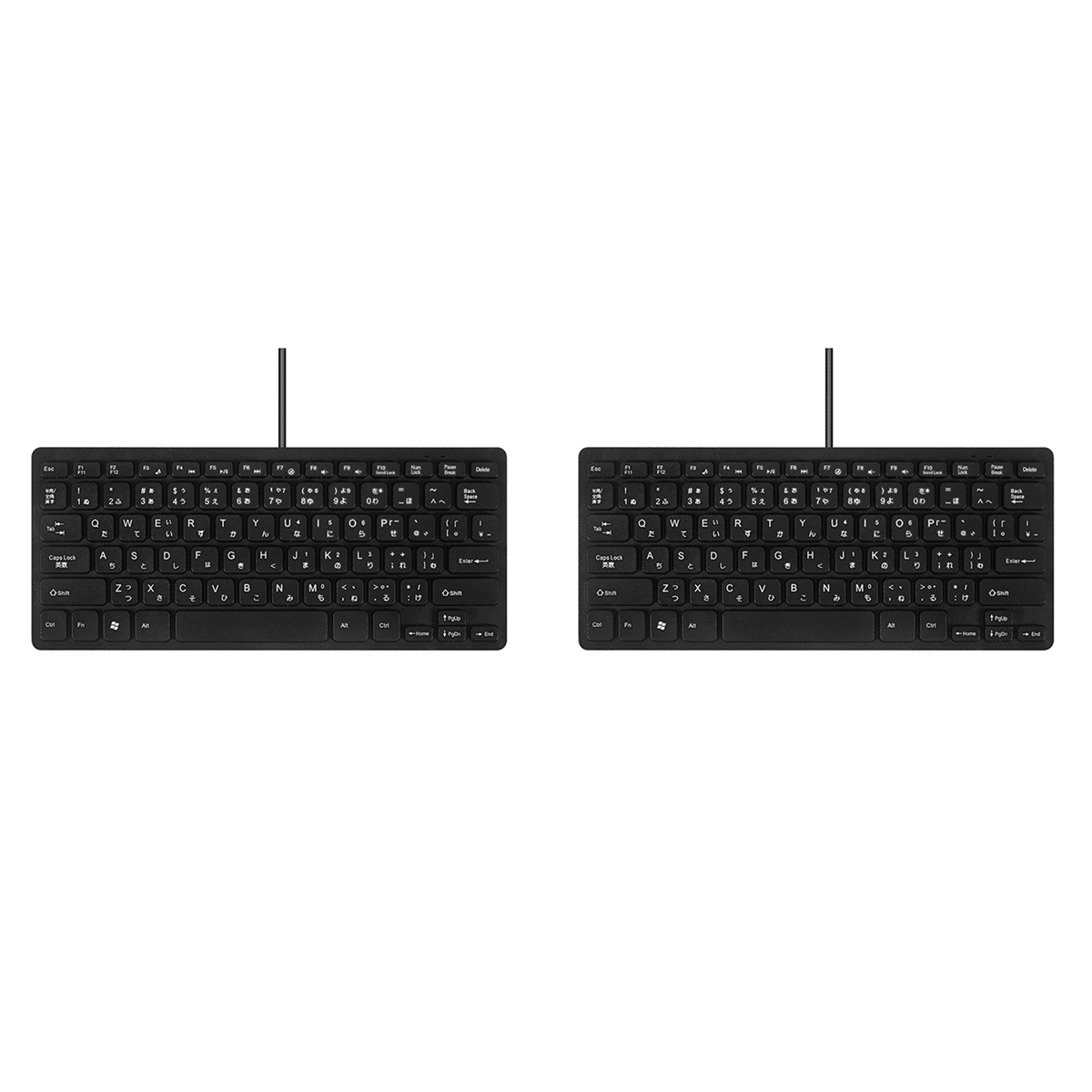 2X Wired USB Japanese/English Bilingual Keyboard for Tablet/ PC/Laptop/IOS/Android