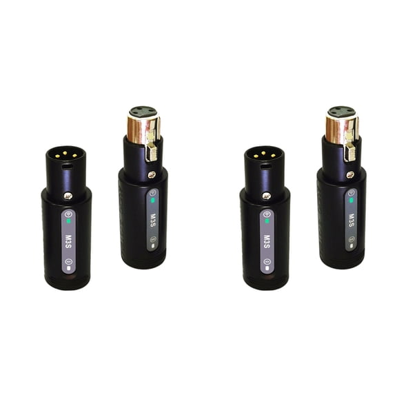 2X Wireless Microphone Xlr Adapter Transmitter Receiver Plug-on Mic 2.4GHz for Dynamic Microphone Audio Mixer PA System