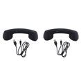 2X Wireless Retro Telephone Handset and Wired Phone Handset Receivers