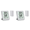 thumbnail image 1 of 2X Wireless Thermometer Hygrometer BabyRoom Digital LCD Temperature Humidity Indoor Outdoor Weather Station Sensor,2 x thermometer 2 x outdoor unit,White, 1 of 4