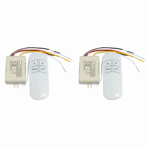 2X Wireless on/OFF 2 Way 220V Lamp Remote Control Switch Receiver Transmitter Controller Lamp Home Replacements Parts