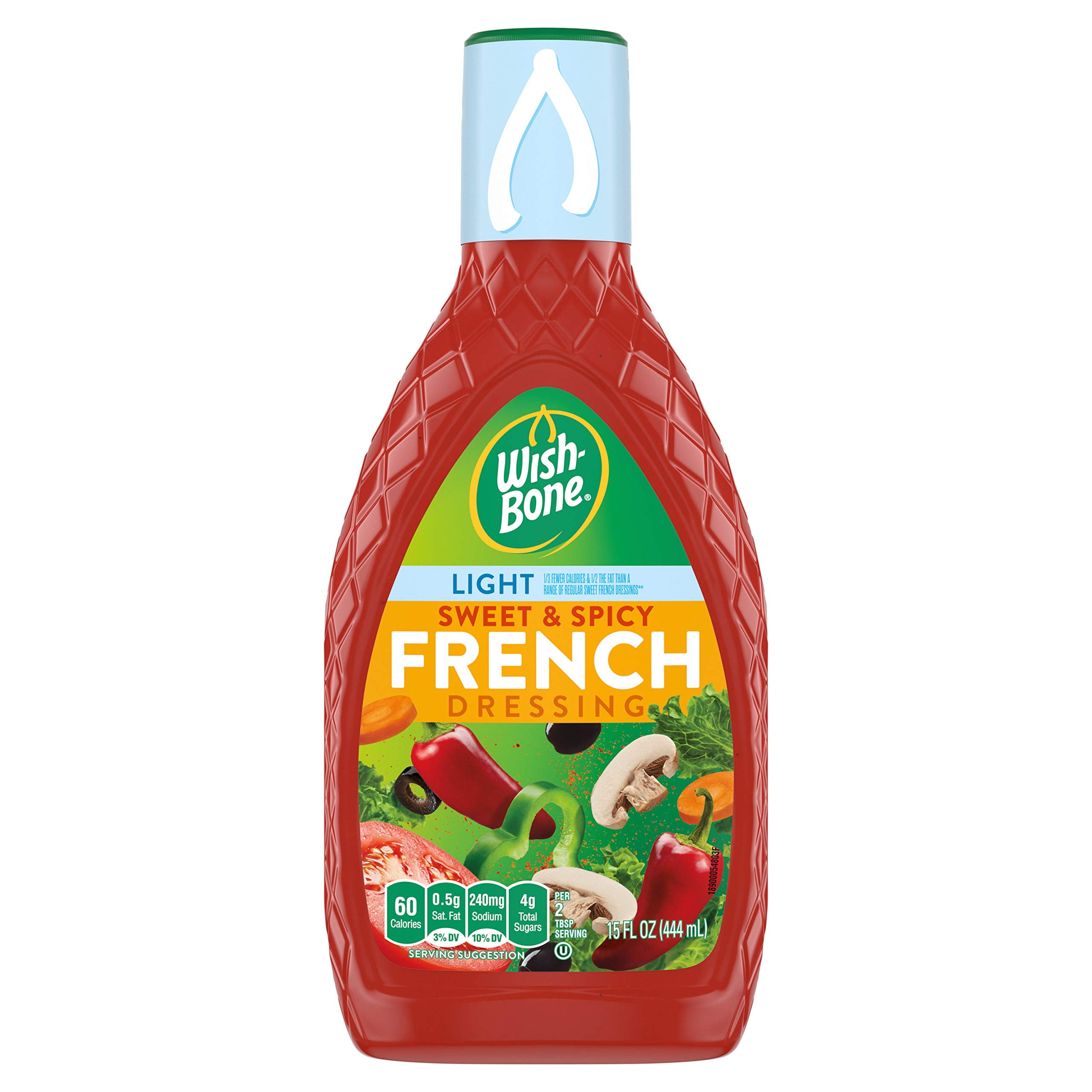 2X - Wish-Bone Light Sweet & Spicy French Salad Dressing, 15 Fl Oz