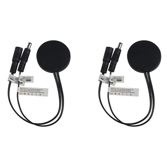 2X Wood Panel LED Touch Sensor Dimmer Switch Hidden Switch Touch Switch for LED Strip Black