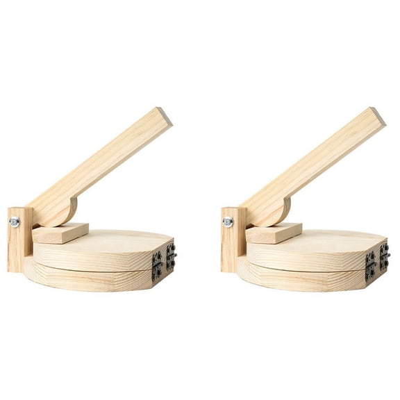 2X Wood Tortilla Dumpling Skin Maker Presser Chapati Roti Taco Corn Maker Pressing Kitchen Gadget Accessories