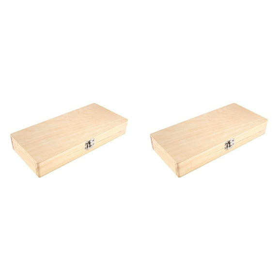 2X Wooden Slide Storage Box, Holds 50 Slides, Microscope Slide Box