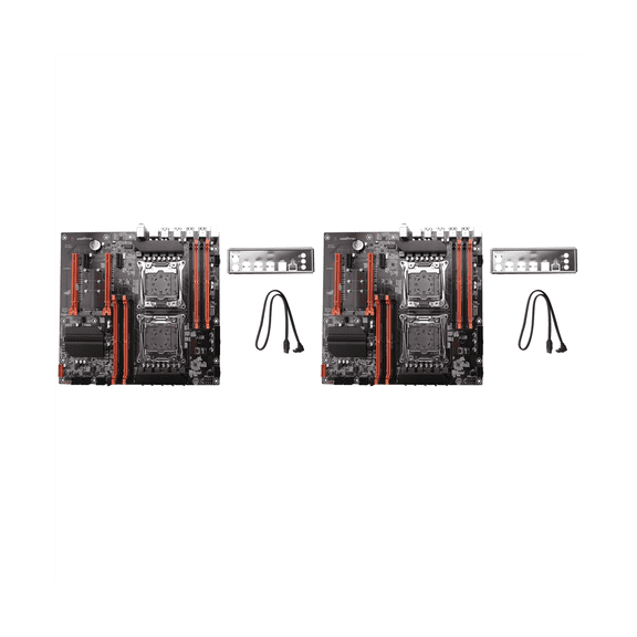 2X X99 Motherboard LGA 2011-3 Support Dual CPU DDR4 Support 8X32G Memory for LGA 2011-3 Xeon E5 Series,2 x Motherboard,black